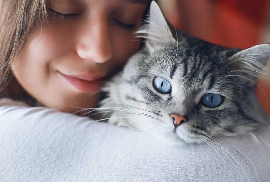 cat and her owner