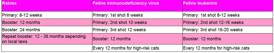 Non-core vaccinations for kittens
