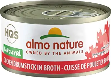 Almo Nature HQS Pilon de Poulet Naturel en Bouillon Nourriture en Conserve sans Céréales pour Chats