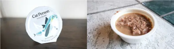 Receita de atum em pedaços de pessoa de gato em caldo