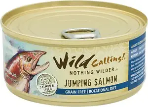 Wild Calling Jumping Salmon 96 % laks Kornfri kattemat på boks for voksne