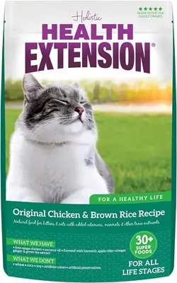 Health Extension Receita de Frango e Arroz Integral Ração Seca para Gato