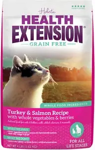 Health Extension Alimento seco para gatos con receta de pavo y salmón sin cereales