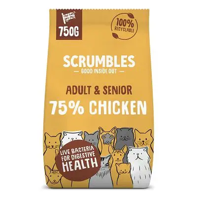 Croquettes Scrumbles pour chats adultes et seniors