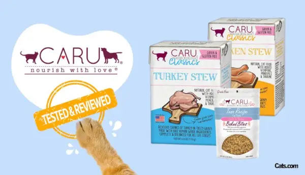 Avaliação da marca de comida para gatos Caru