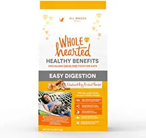 WholeHearted Healthy Digestion Hühner- und Eiproduktrezept Trockenfutter für Katzen