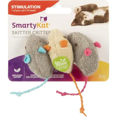 SmartyKat (3 Count) Skitter Critters Catnip Cat Toys