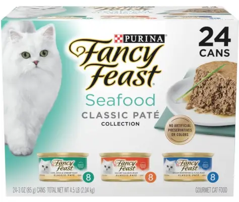 Purina Fancy Feast Pâté de fruits de mer Nourriture humide pour chats