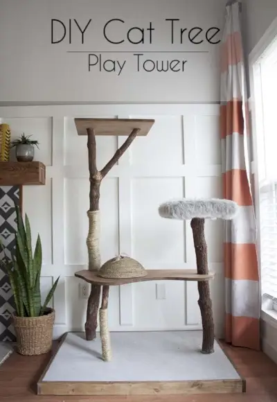 TORRE DE JOGO DE ÁRVORE DE GATO DIY