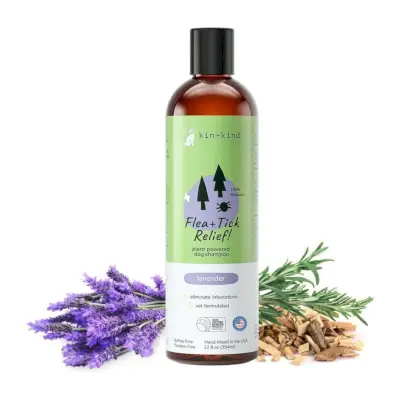 kin+kind Floh- und Zeckenshampoo für Hunde und Katzen, neu