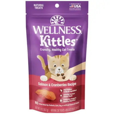 Wellness Kittles Natürliche, getreidefreie, knusprige Lachs- und Preiselbeeren für Katzen