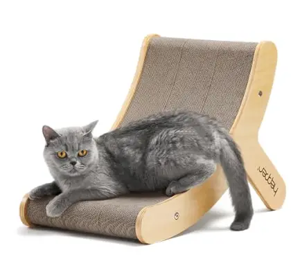 Hepper Hi-Lo Cardboard Cat Scratcher med ekte...