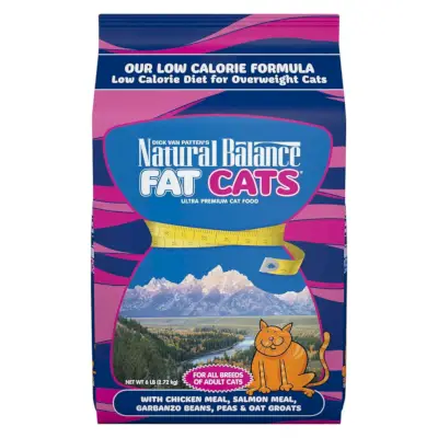 Natural Balance Fat Cats kalorienarmes Katzentrockenfutter für übergewichtige ausgewachsene Katzen