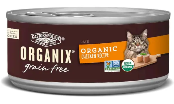 Castor & Pollux Organix Getreidefreies Bio-Hühnchenrezept für alle Lebensphasen, Dosenfutter für Katzen