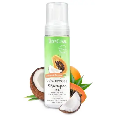 TropiClean Waterless Papaya & Coconut Dog & Cat Shampoo