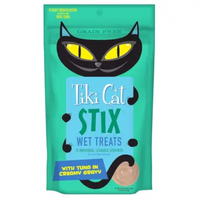 Guloseimas para gatos sem grãos de atum Tiki Cat Stix