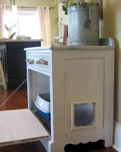 Porte pour chat bricolage à partir d'une vieille armoire