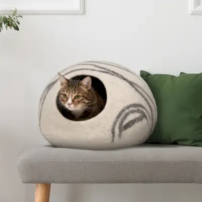 Meowfia Premium Felt Cat Cave krevet