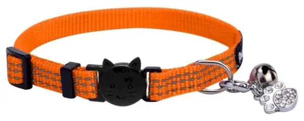 Collar para gato reflectante de nailon de seguridad BINGPET