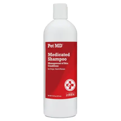 Shampoo medicamentoso anti-séptico e antifúngico para cães Pet MD