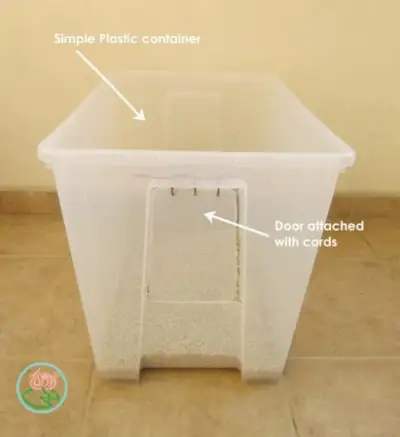 Caja de arena para gatos y muebles de almacenamiento de bricolaje