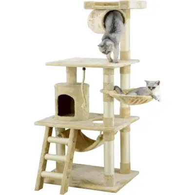 Go Pet Club Faux Fur Cat Tree & Condo