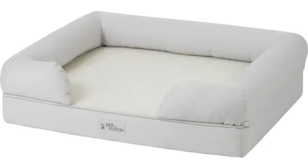 Cama para perros y gatos con refuerzo de espuma viscoelástica PetFusion Ultimate Lounge con funda extraíble