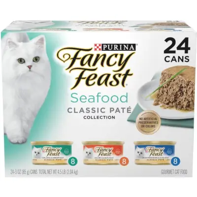 Fancy Feast Classic Seafood Feast Variety Pack Comida de gato enlatada