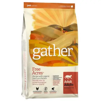 Samla gratis Acres Organic Free-Run Chicken Torr kattmat