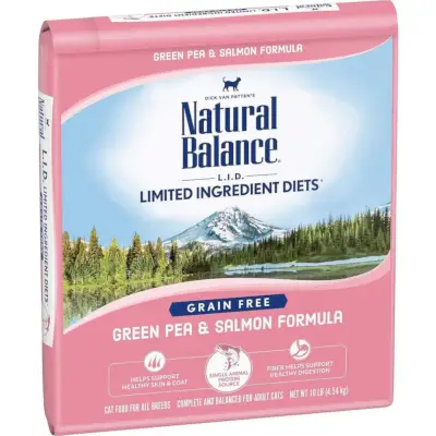 Natural Balance L.I.D. Gröna ärter & lax torrfoder för katter