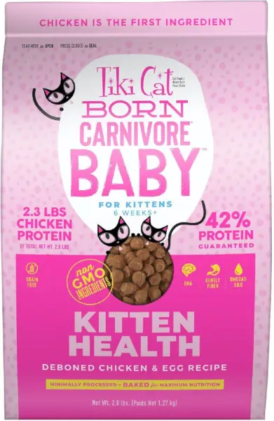 Tiki Cat Born Carnivore Huhn & Ei Trockenfutter für Kätzchen