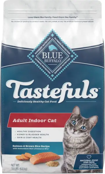 Blue Buffalo Health Trockenfutter für Katzen mit Lachs und braunem Reis