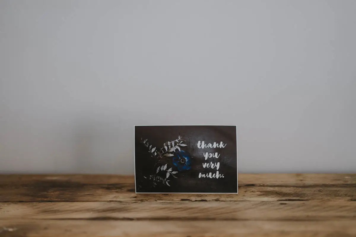 Thank you card