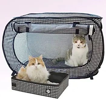 One for Pets Draagbare 2-in-1 dubbele huisdierkennel