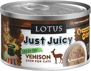 Беззърнеста консервирана котешка храна Lotus Just Juicy Venison Stew