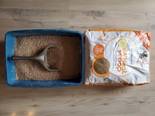 sWheat Scoop Premium+ luonnollinen paakkuuntuva vehnäkissanhiekka