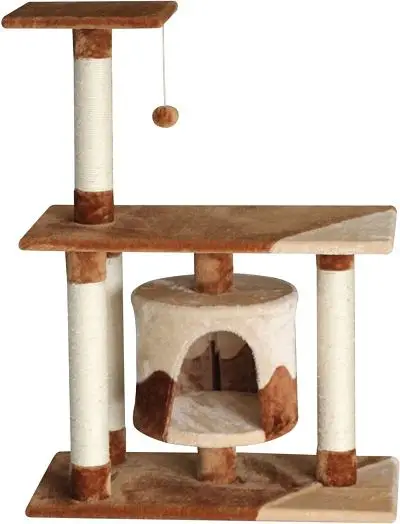 FEANDREA 37.8-in Faux Fleece Cat Tree & Condo